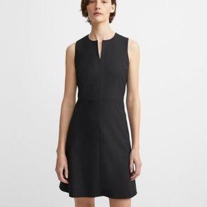 THEORY SPLIT FRONT IN STRETCH WOOL DRESS